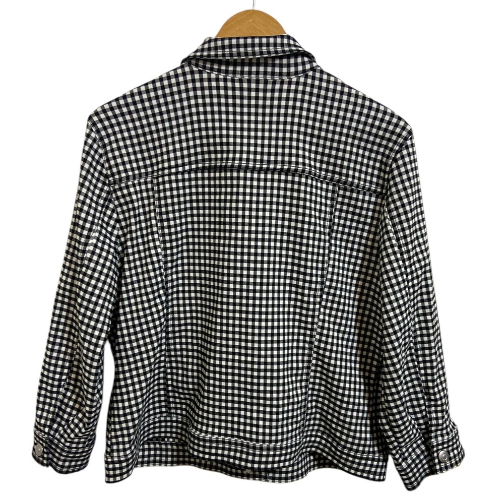 Ruby Rd Black White Gingham Checkered Button Fron… - image 3